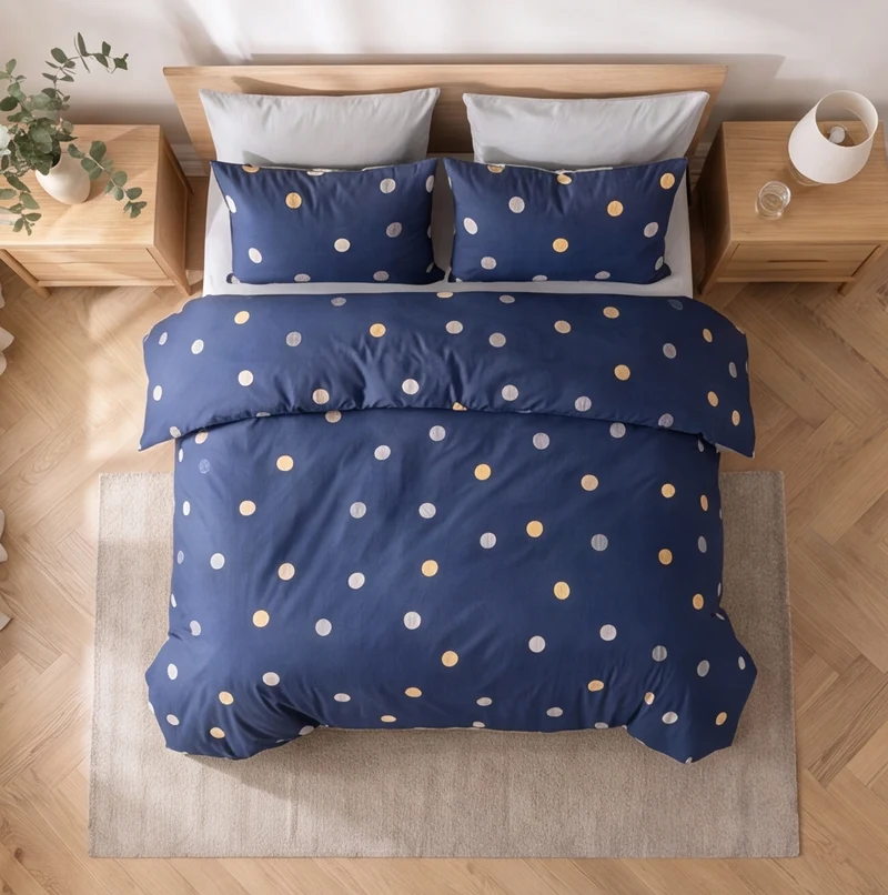 Parure percale de coton 100 fils/cm²