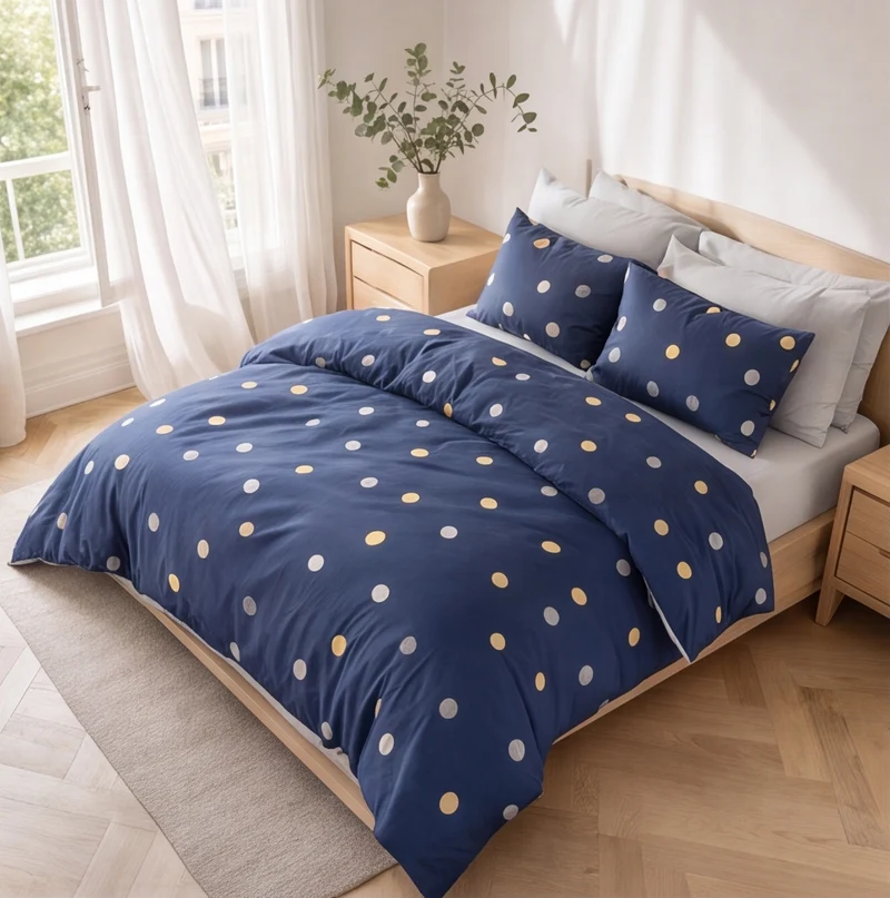 Parure percale de coton 100 fils/cm²