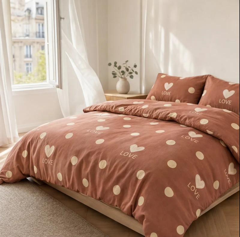 Housse de couette percale de coton 100 fils/cm²