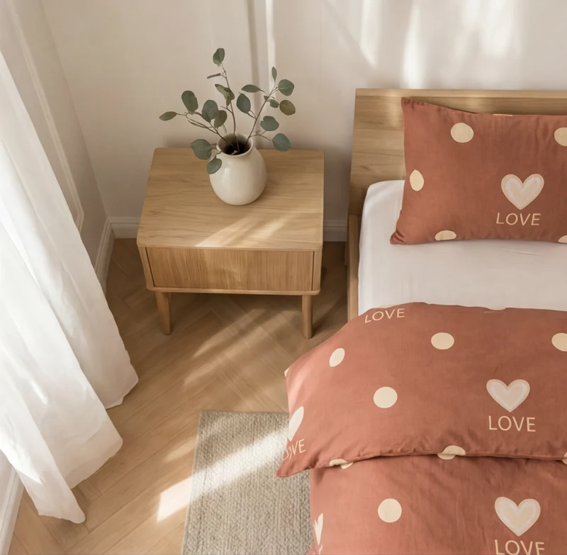 Parure percale de coton 100 fils/cm²