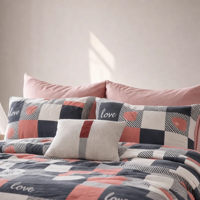 2 Taies d'oreiller percale de coton 100 fils/cm2