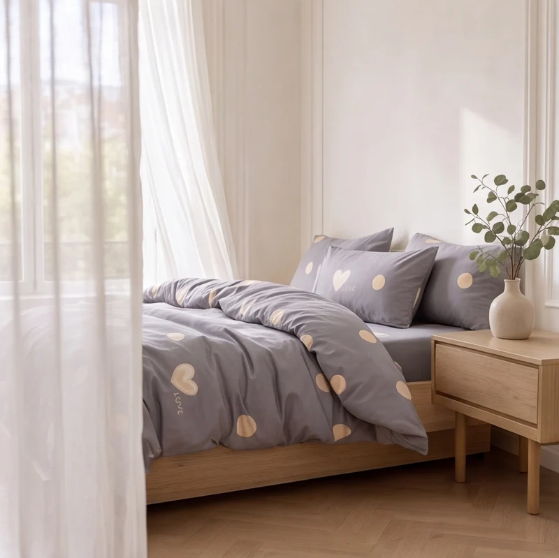 Parure percale de coton 100 fils/cm²