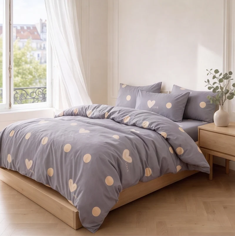 Housse de couette percale de coton 100 fils/cm²