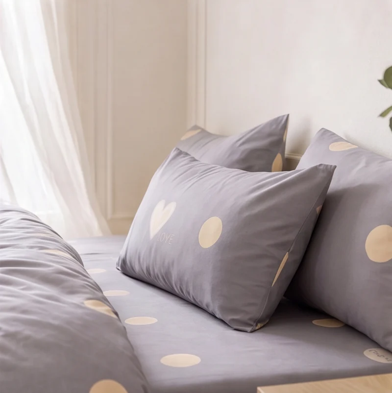 2 Taies d'oreiller percale de coton 100 fils/cm2