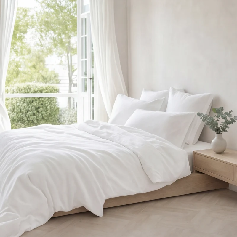 Parure percale de coton 100 fils/cm²