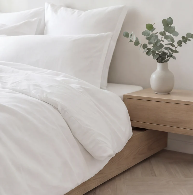Parure percale de coton 100 fils/cm²