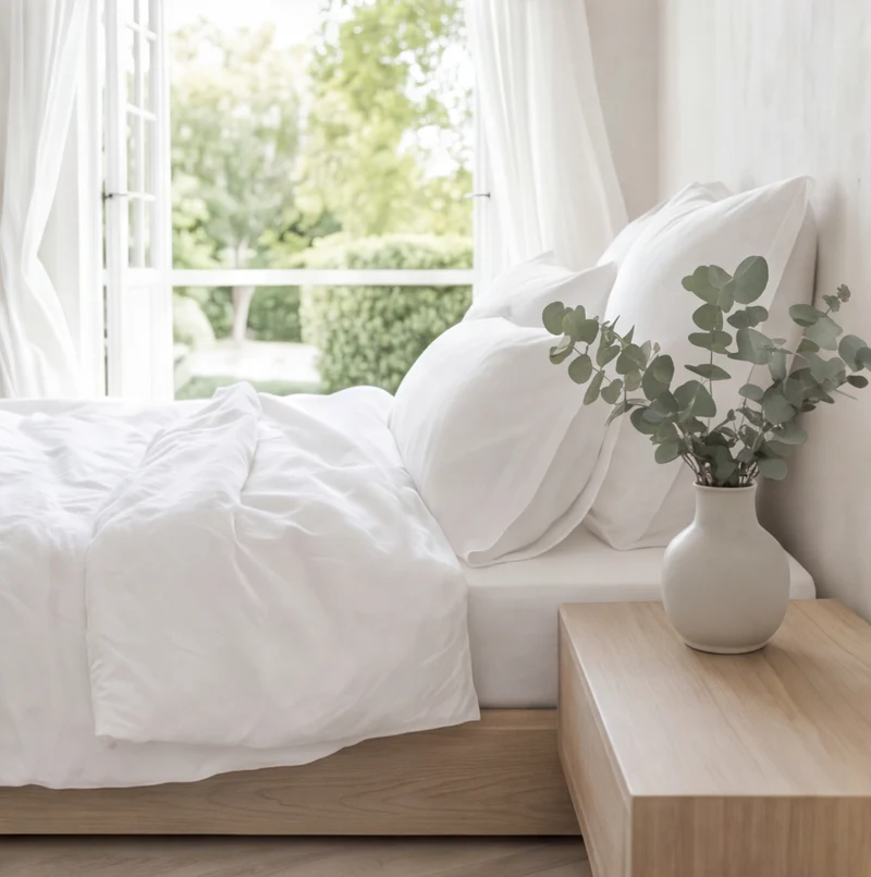 Parure percale de coton 100 fils/cm²