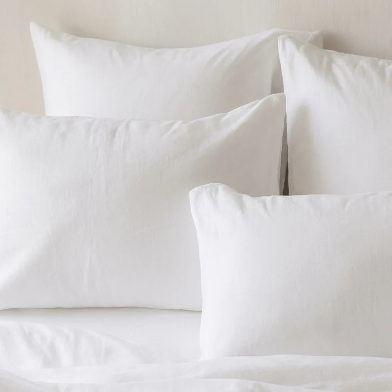 2 Taies d'oreiller percale de coton 100 fils/cm2