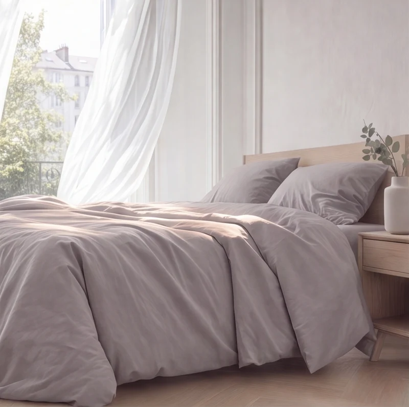 Parure percale de coton 100 fils/cm²