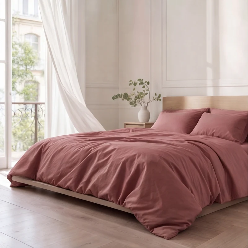 Parure percale de coton 100 fils/cm²