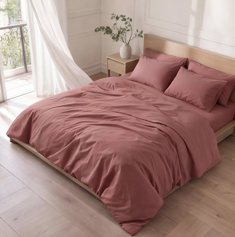 Parure percale de coton 100 fils/cm²