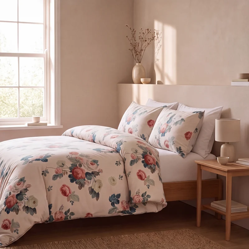 Parure percale de coton 100 fils/cm²