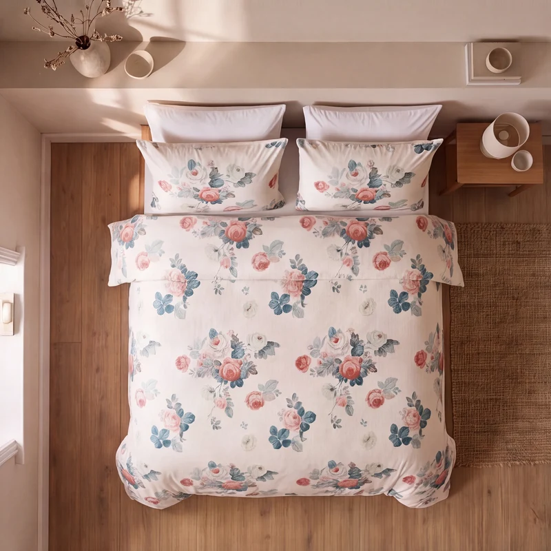Parure percale de coton 100 fils/cm²