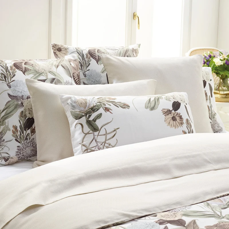 Taie(s) d'oreiller satin de coton - Garden taupe