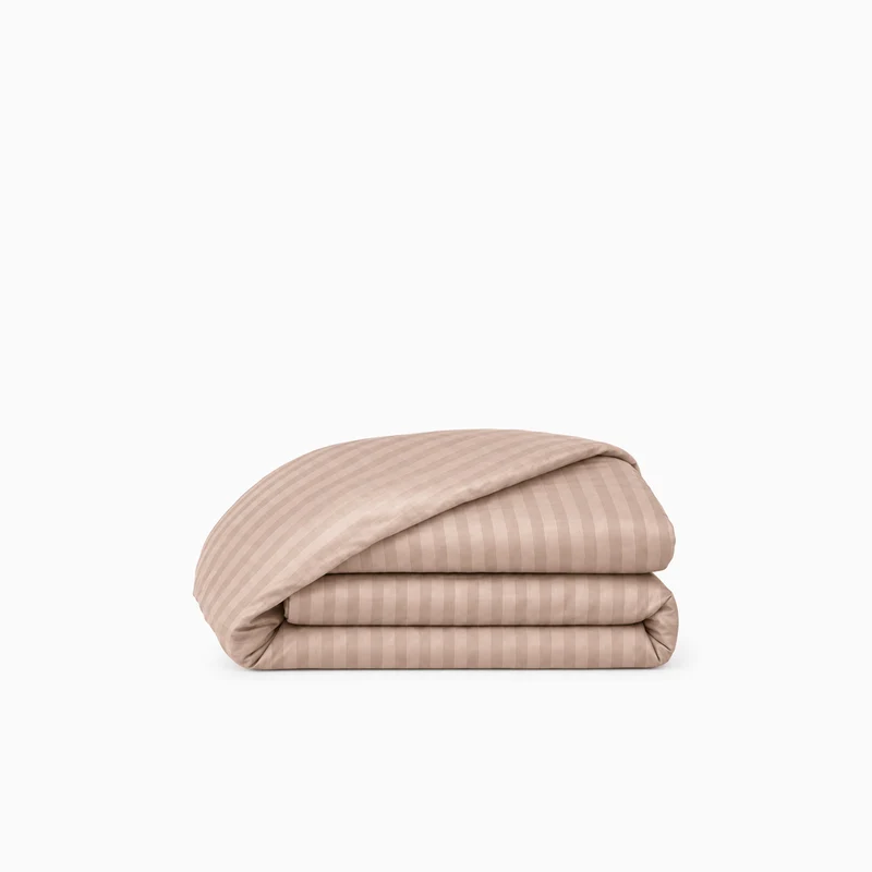 Housse de couette satin premium - Rayures satinées