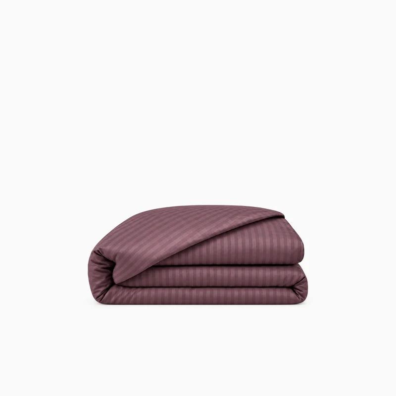 Housse de couette satin premium - Rayures satinées