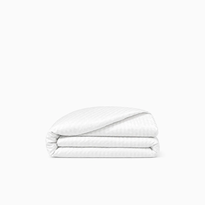Housse de couette satin premium - Rayures satinées