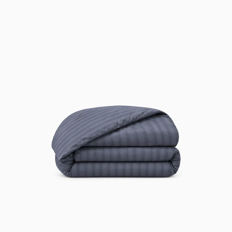 Housse de couette satin premium - Rayures satinées