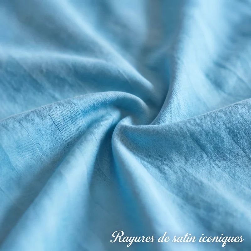Housse de couette satin premium - Rayures satinées