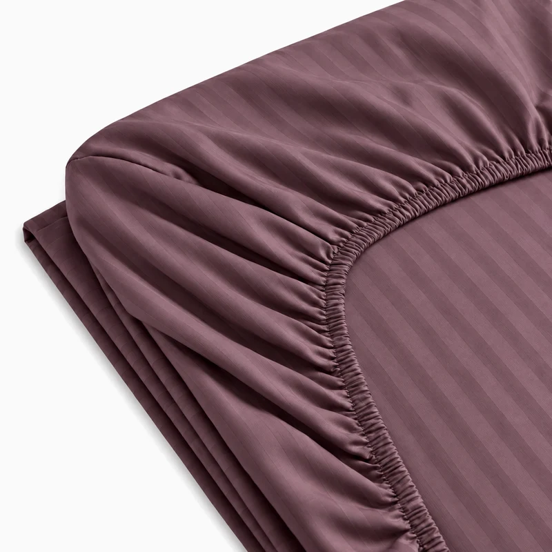 Drap-Housse satin premium - Rayures satinées