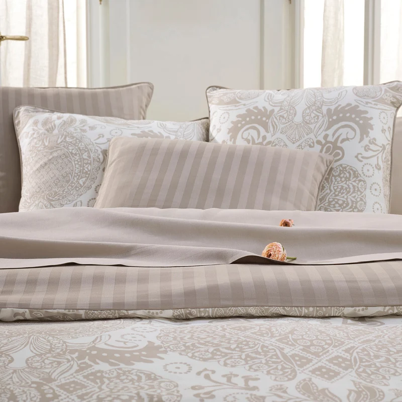 Taie(s) d'oreiller en satin de coton - Arles Taupe