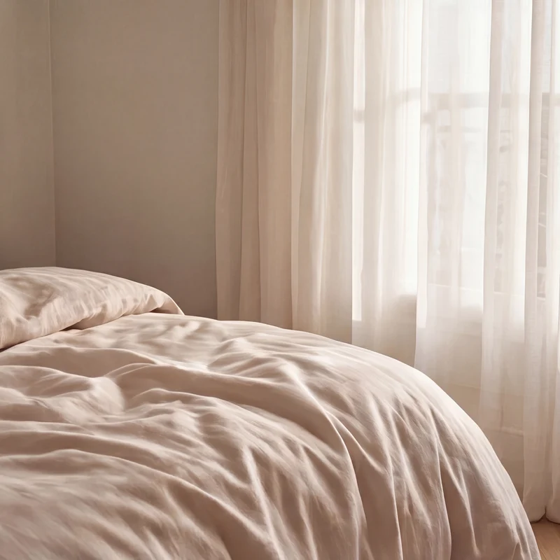 Parure de lit satin premium - Rayures satinées