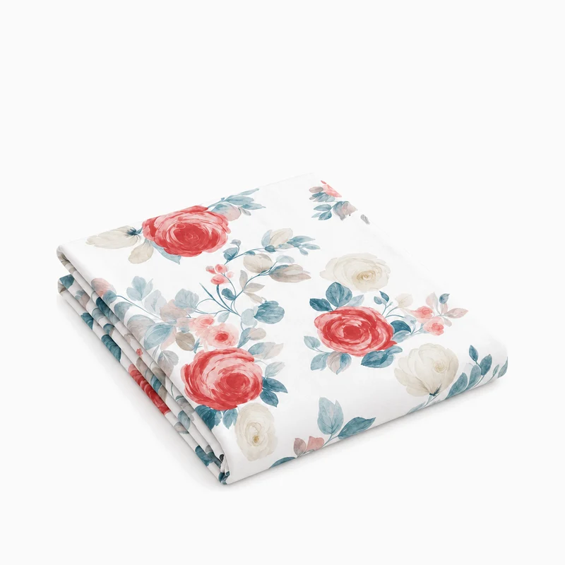 Drap plat percale de coton 100 fils/cm2