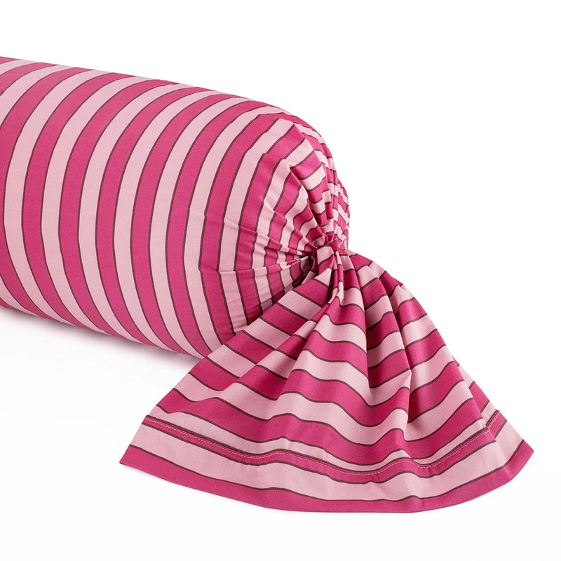 Taie d'oreiller satin de coton - Faisceau Rose
