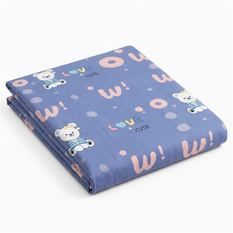 Drap plat percale de coton 100 fils/cm2
