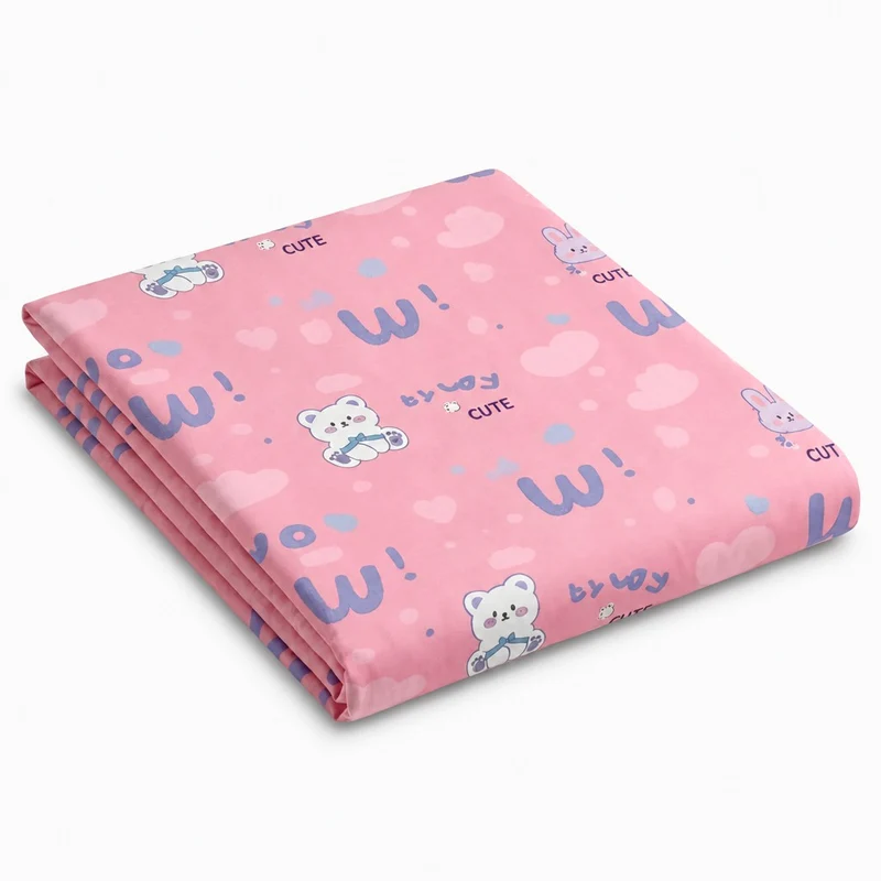 Drap plat percale de coton 100 fils/cm2