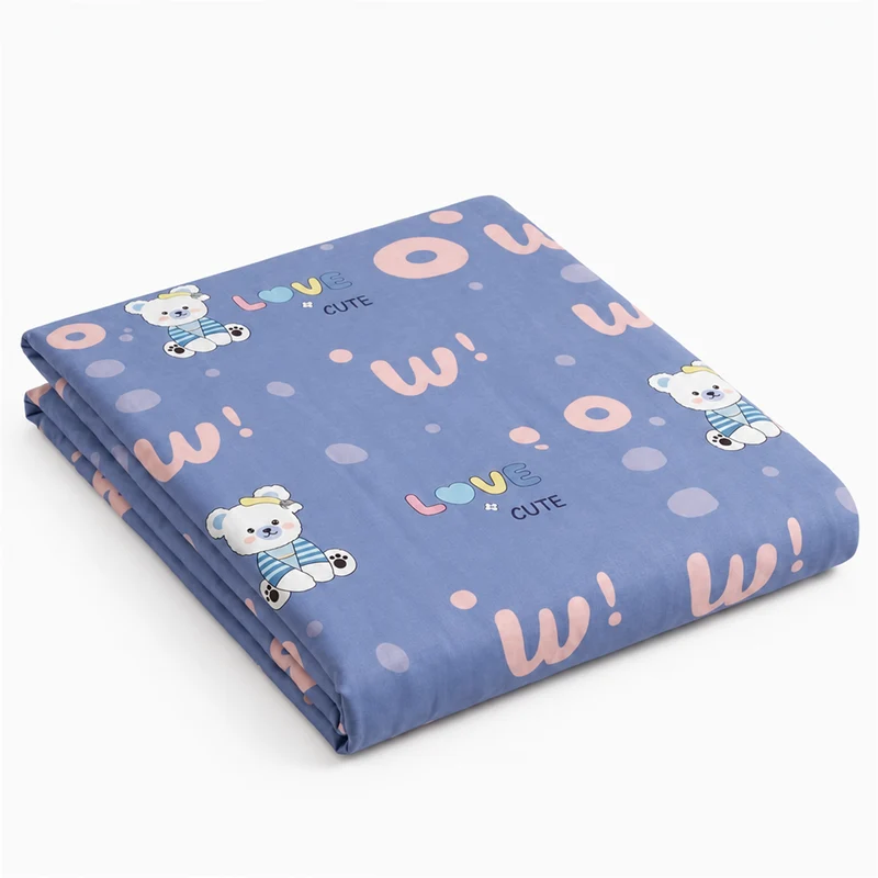 Drap plat percale de coton 100 fils/cm2