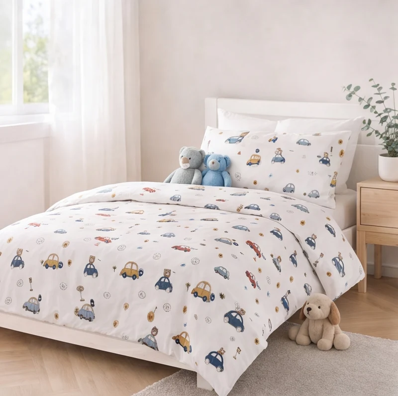 Housse de couette percale de coton 100 fils/cm²