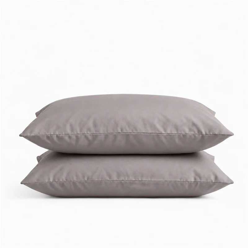 2 Taies d'oreiller percale de coton 100 fils/cm2