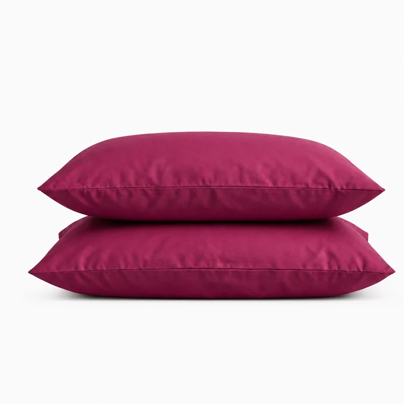 2 Taies d'oreiller percale de coton 100 fils/cm2