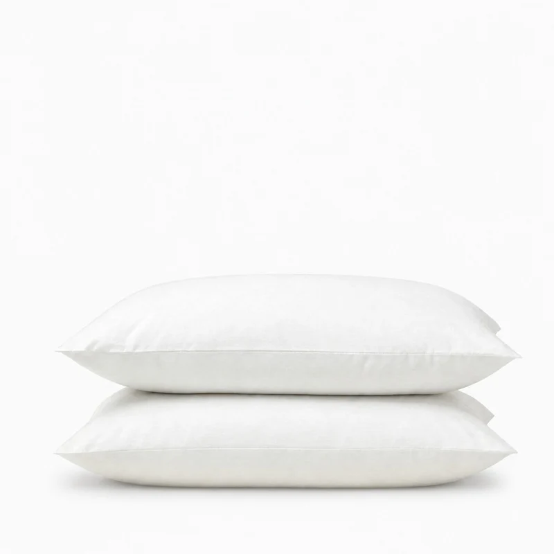 2 Taies d'oreiller percale de coton 100 fils/cm2