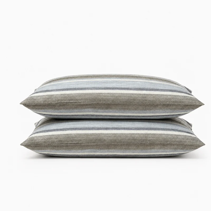 2 Taies d'oreiller percale de coton 100 fils/cm2