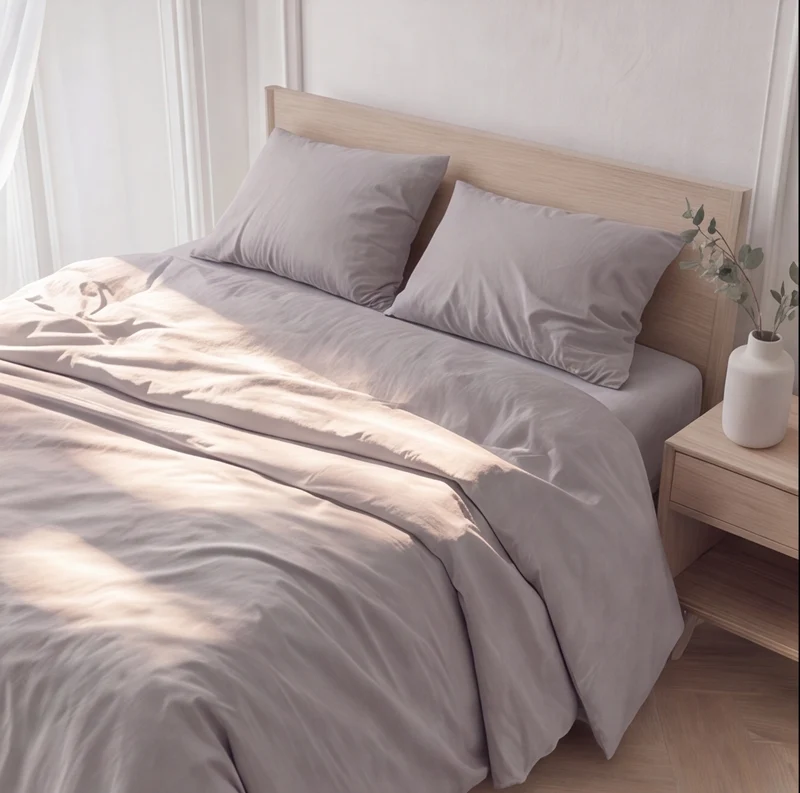 2 Taies d'oreiller percale de coton 100 fils/cm2