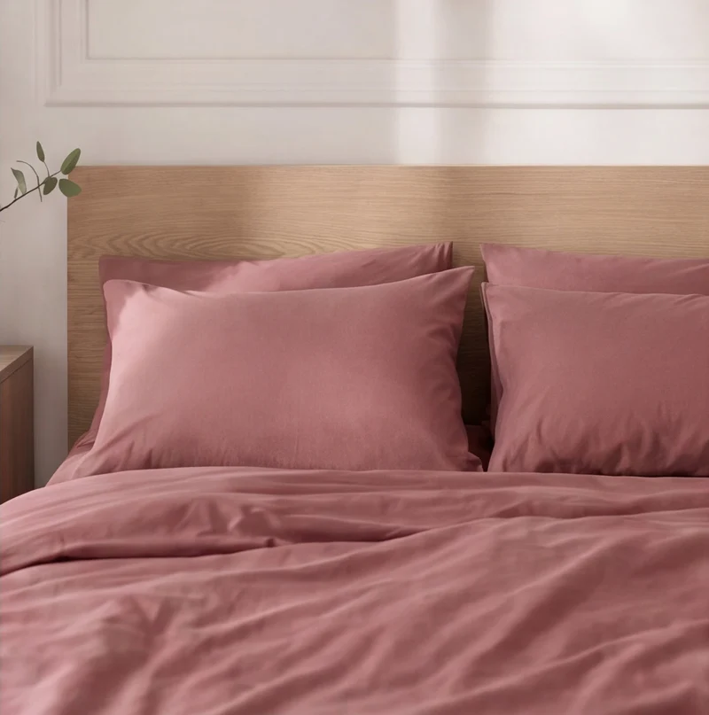 2 Taies d'oreiller percale de coton 100 fils/cm2