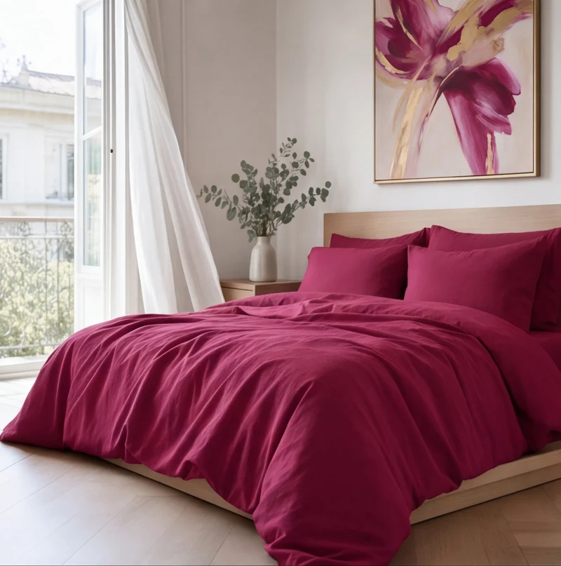 Housse de couette percale de coton 100 fils/cm²