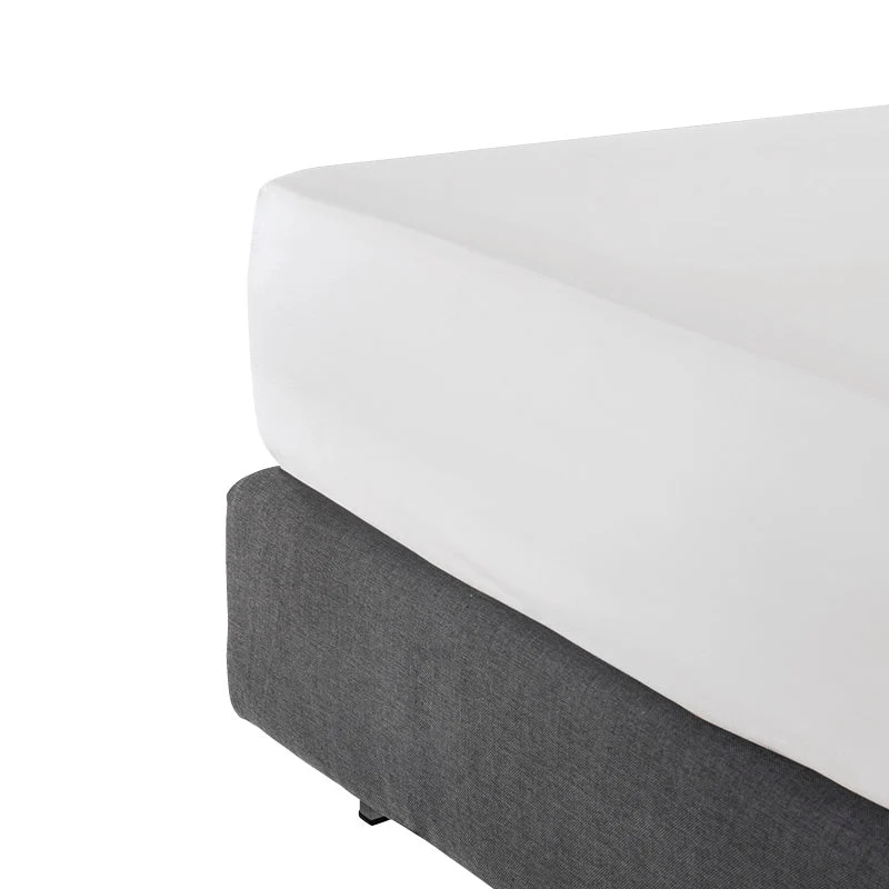 Drap-housse satin de coton - Blanc cassé