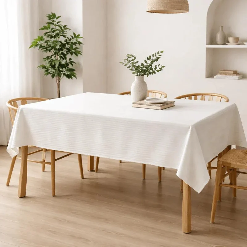 Nappe de Table satin de coton – Rayures Satinées deluxe