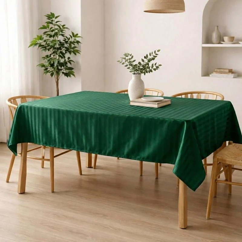 Nappe de Table satin de coton – Rayures Satinées deluxe
