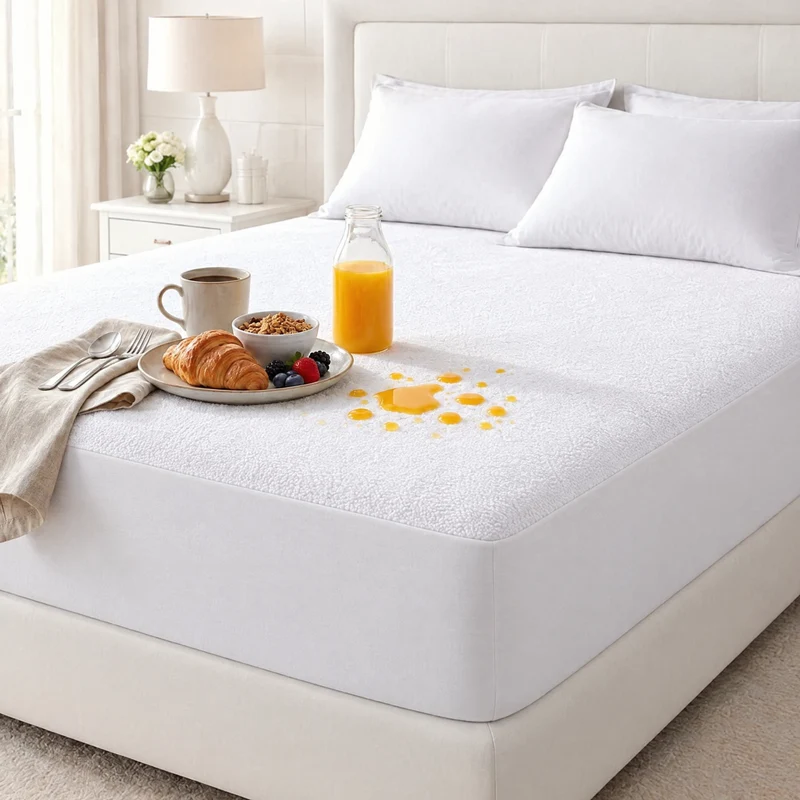 Protège-Matelas Imperméable en Éponge Bouclette - Respirant