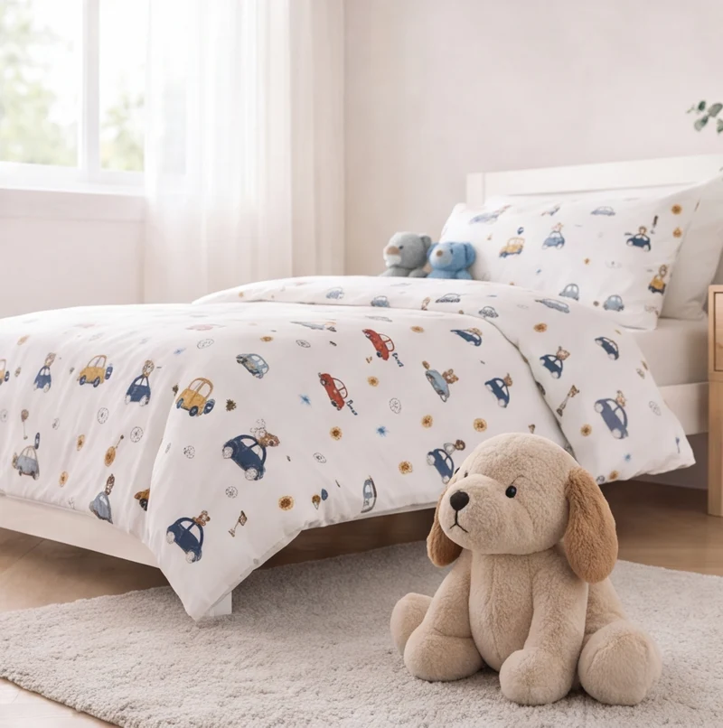 Parure percale de coton 100 fils/cm²