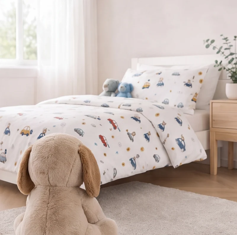Parure percale de coton 100 fils/cm²