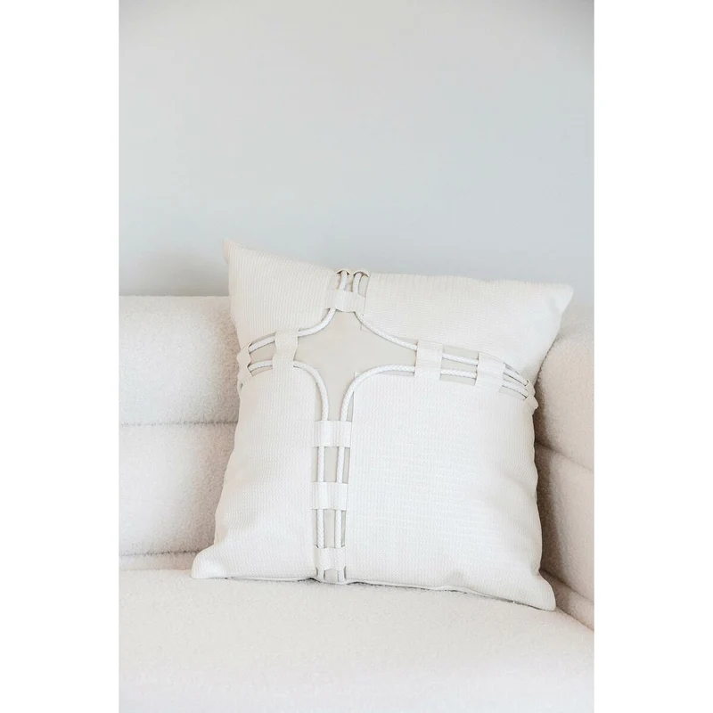 Coussin Home ESPRIT Blanc 45 x 10 x 45 cm