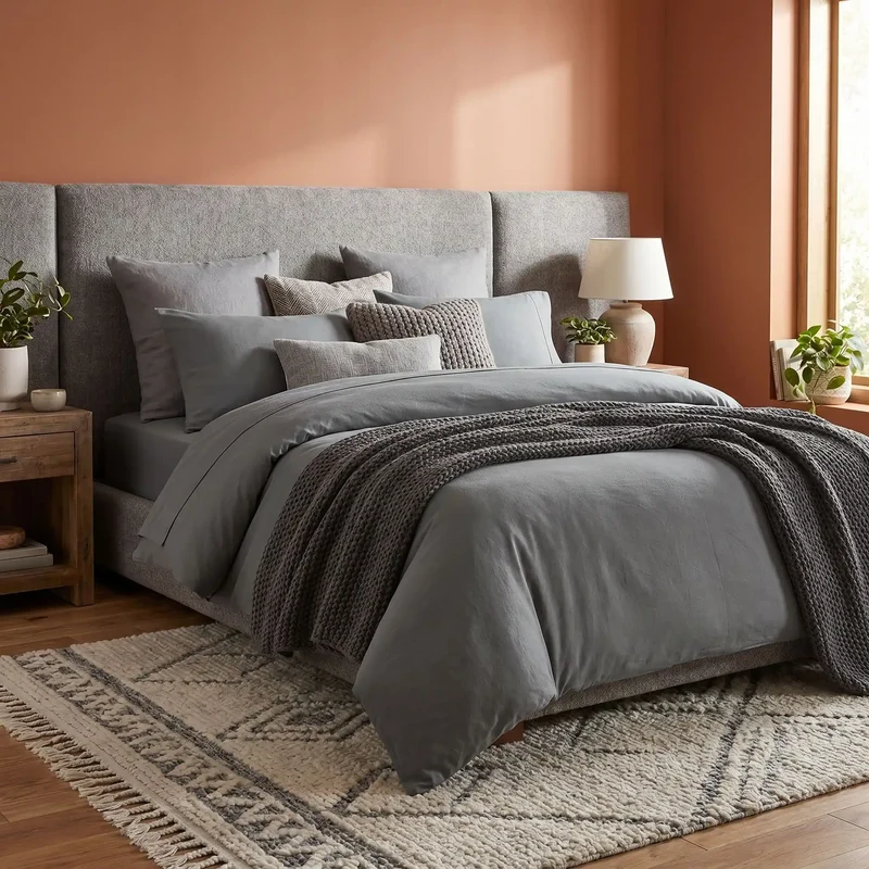 Parure de Lit 140x190 Microfibre Brossée 4 Pièces OEKO-TEX – Hypoallergénique