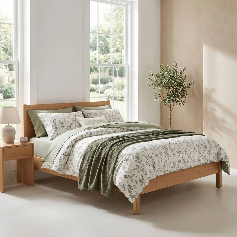 Parure de Lit 240x260 Microfibre Design Floral OEKO-TEX