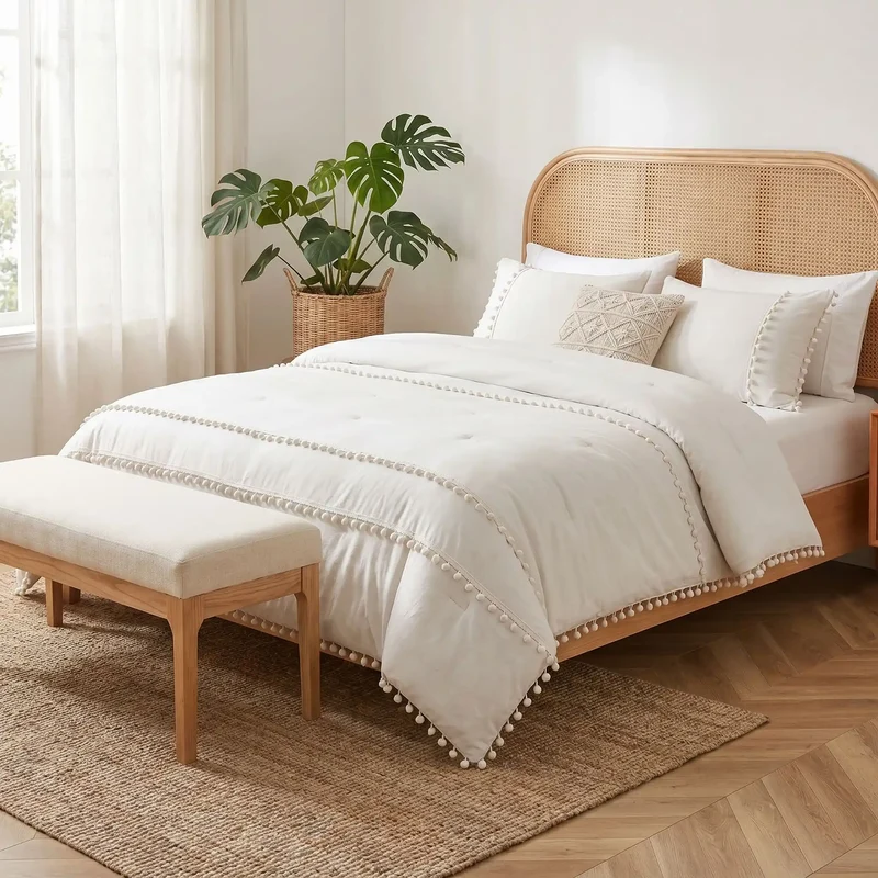 Parure de Lit Bohème Beige 140x200
