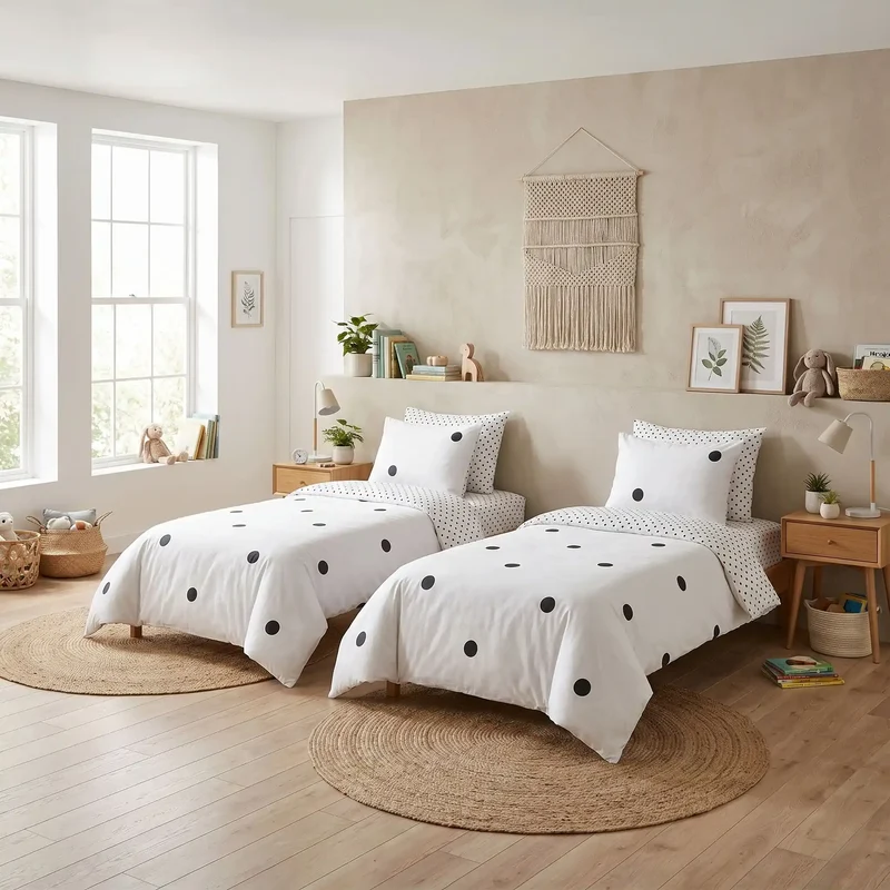 Parure de Lit 1 Personne 90x190 Microfibre Toutes Saisons – Housse 140x200